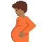 Pregnant Person- Medium-Dark Skin Tone emoji on Twitter
